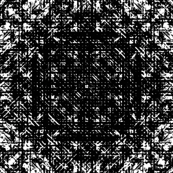 Grunge üst üste biniyor. Soyut siyah-beyaz vektör arkaplanı. Çatlak, leke ve noktalarda kirli desenli tek renkli klasik yüzey. Karanlık korku tarzında eski bir duvar.