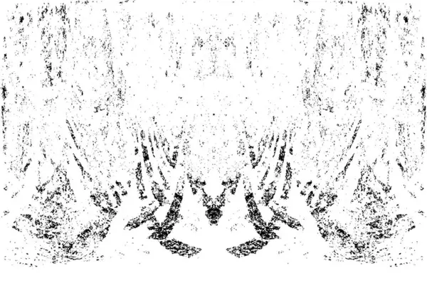 Grunge dikey olarak simetrik siyah beyaz doku. Tek renkli yıpranmış kaplama deseni. 