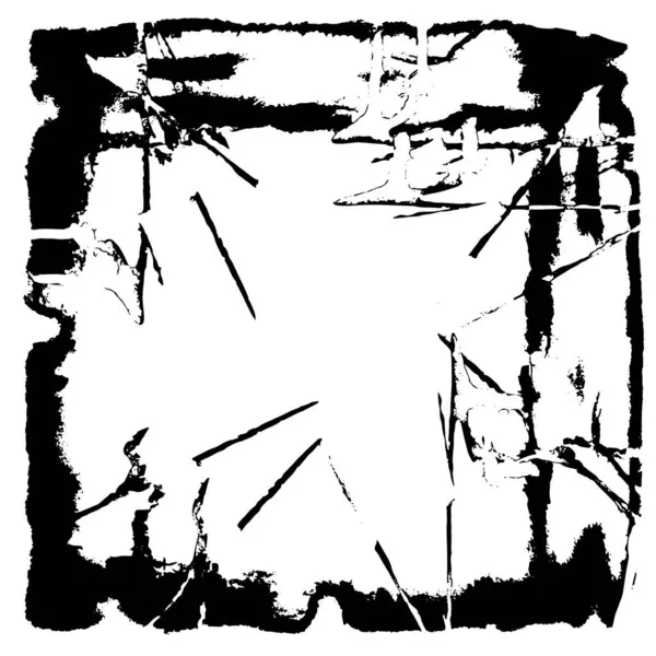 Grunge üst üste biniyor. Soyut siyah-beyaz vektör arkaplanı. Çatlak, leke ve noktalarda kirli desenli tek renkli klasik yüzey. Karanlık korku tarzında eski bir duvar.