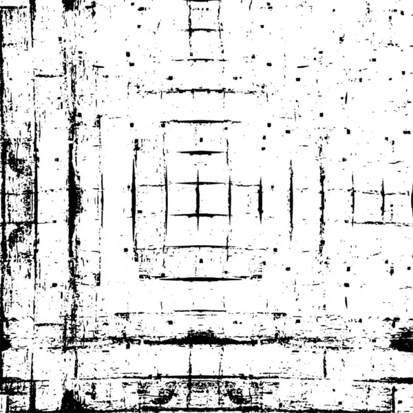 Grunge üst üste biniyor. Soyut siyah-beyaz vektör arkaplanı. Çatlak, leke ve noktalarda kirli desenli tek renkli klasik yüzey. Karanlık korku tarzında eski bir duvar.