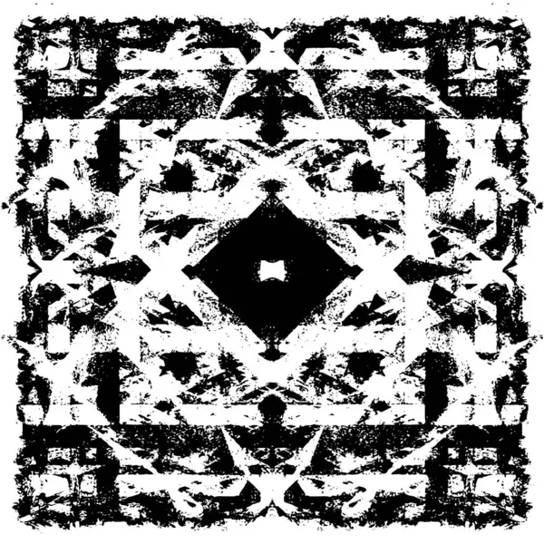 Grunge üst üste biniyor. Soyut siyah-beyaz vektör arkaplanı. Çatlak, leke ve noktalarda kirli desenli tek renkli klasik yüzey. Karanlık korku tarzında eski bir duvar.