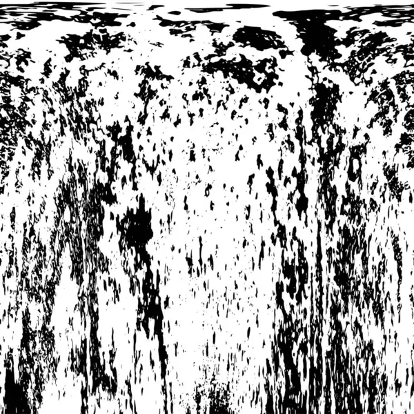 Grunge üst üste biniyor. Soyut siyah-beyaz vektör arkaplanı. Çatlak, leke ve noktalarda kirli desenli tek renkli klasik yüzey. Karanlık korku tarzında eski bir duvar.