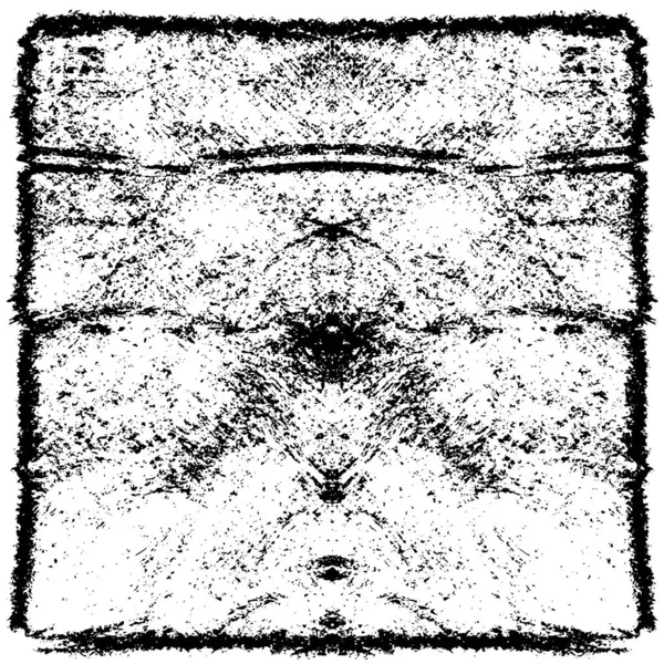 Grunge üst üste biniyor. Soyut siyah-beyaz vektör arkaplanı. Çatlak, leke ve noktalarda kirli desenli tek renkli klasik yüzey. Karanlık korku tarzında eski bir duvar.