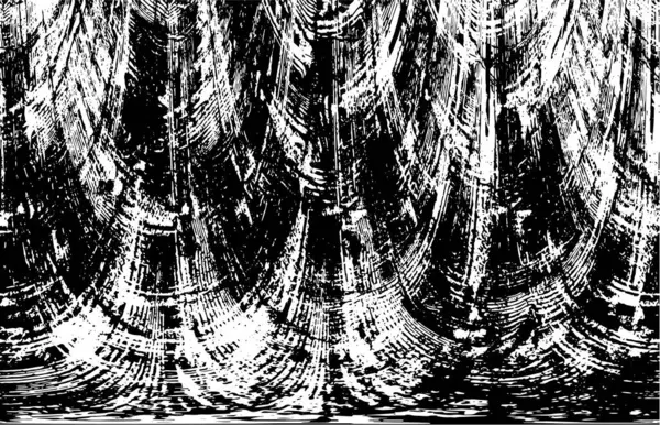 Grunge üst üste biniyor. Soyut siyah-beyaz vektör arkaplanı. Çatlak, leke ve noktalarda kirli desenli tek renkli klasik yüzey. Karanlık korku tarzında eski bir duvar.