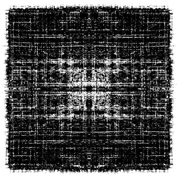 Grunge üst üste biniyor. Soyut siyah-beyaz vektör arkaplanı. Çatlak, leke ve noktalarda kirli desenli tek renkli klasik yüzey. Karanlık korku tarzında eski bir duvar.