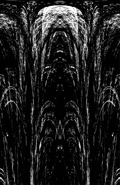 Grunge Verticaal Symmetrische Zwart Wit Textuur Monochroom Verweerd Overlay Patroon — Stockvector