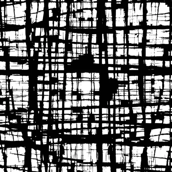 Grunge üst üste biniyor. Soyut siyah-beyaz vektör arkaplanı. Çatlak, leke ve noktalarda kirli desenli tek renkli klasik yüzey. Karanlık korku tarzında eski bir duvar.