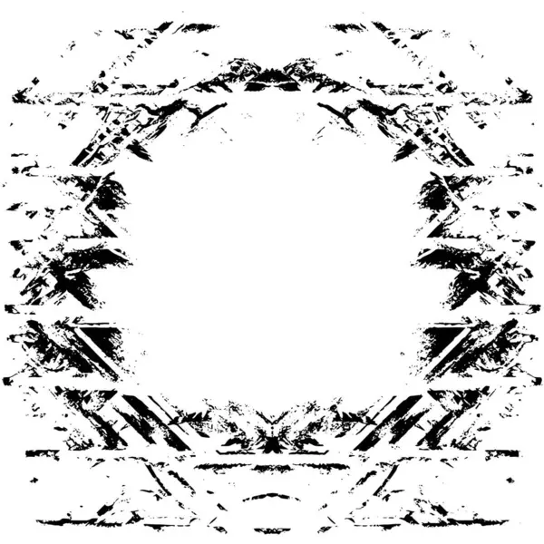 Grunge üst üste biniyor. Soyut siyah-beyaz vektör arkaplanı. Çatlak, leke ve noktalarda kirli desenli tek renkli klasik yüzey. Karanlık korku tarzında eski bir duvar.