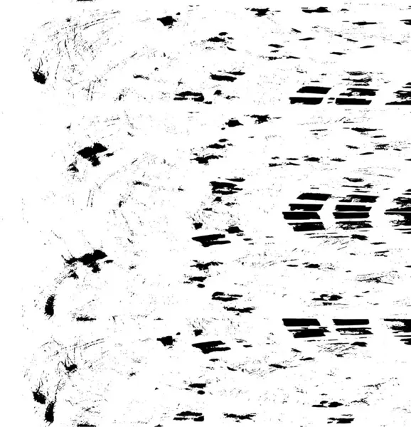 Grunge üst üste biniyor. Soyut siyah-beyaz vektör arkaplanı. Çatlak, leke ve noktalarda kirli desenli tek renkli klasik yüzey. Karanlık korku tarzında eski bir duvar.