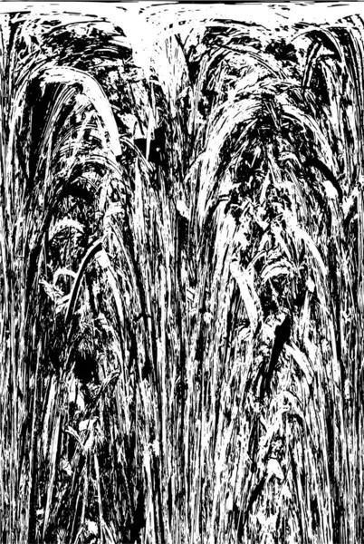 Grunge üst üste biniyor. Soyut siyah-beyaz vektör arkaplanı. Çatlak, leke ve noktalarda kirli desenli tek renkli klasik yüzey. Karanlık korku tarzında eski bir duvar.