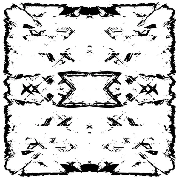Grunge üst üste biniyor. Soyut siyah-beyaz vektör arkaplanı. Çatlak, leke ve noktalarda kirli desenli tek renkli klasik yüzey. Karanlık korku tarzında eski bir duvar.