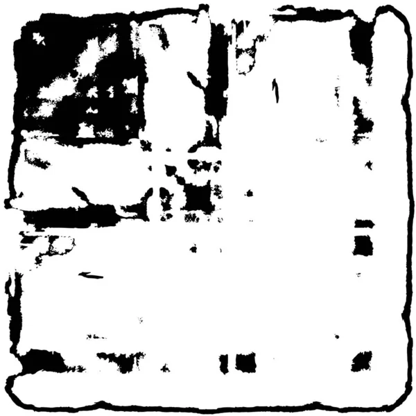 Grunge üst üste biniyor. Soyut siyah-beyaz vektör arkaplanı. Çatlak, leke ve noktalarda kirli desenli tek renkli klasik yüzey. Karanlık korku tarzında eski bir duvar.