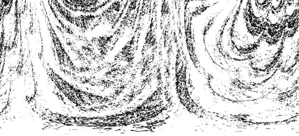 Grunge üst üste biniyor. Soyut siyah-beyaz vektör arkaplanı. Çatlak, leke ve noktalarda kirli desenli tek renkli klasik yüzey. Karanlık korku tarzında eski bir duvar.