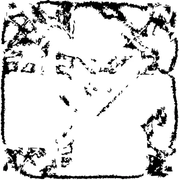 Grunge üst üste biniyor. Soyut siyah-beyaz vektör arkaplanı. Çatlak, leke ve noktalarda kirli desenli tek renkli klasik yüzey. Karanlık korku tarzında eski bir duvar.