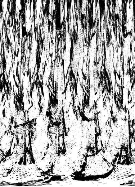 Grunge üst üste biniyor. Soyut siyah-beyaz vektör arkaplanı. Çatlak, leke ve noktalarda kirli desenli tek renkli klasik yüzey. Karanlık korku tarzında eski bir duvar.