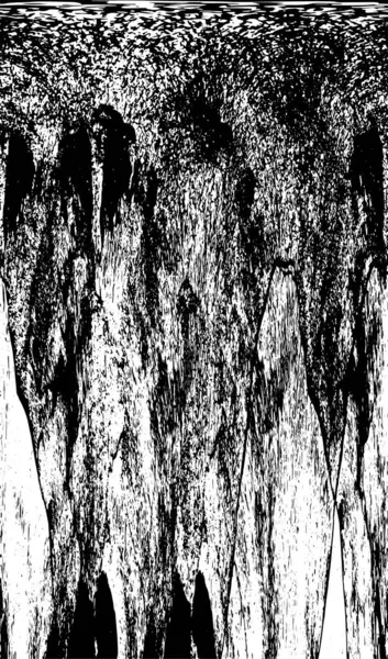 Grunge üst üste biniyor. Soyut siyah-beyaz vektör arkaplanı. Çatlak, leke ve noktalarda kirli desenli tek renkli klasik yüzey. Karanlık korku tarzında eski bir duvar.