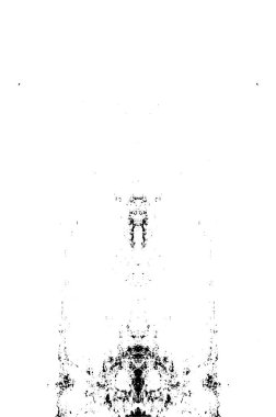 Grunge üst üste biniyor. Soyut siyah-beyaz vektör arkaplanı. Çatlak, leke ve noktalarda kirli desenli tek renkli klasik yüzey. Karanlık korku tarzında eski bir duvar.