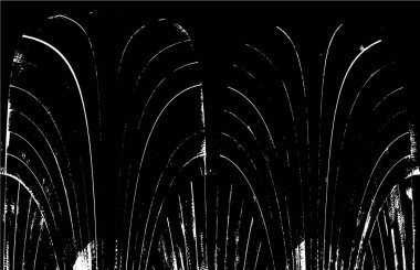 Grunge üst üste biniyor. Soyut siyah-beyaz vektör arkaplanı. Çatlak, leke ve noktalarda kirli desenli tek renkli klasik yüzey. Karanlık korku tarzında eski bir duvar.