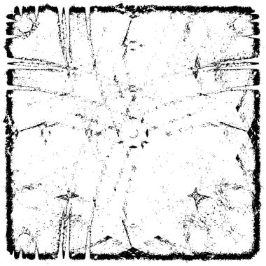 Grunge üst üste biniyor. Soyut siyah-beyaz vektör arkaplanı. Çatlak, leke ve noktalarda kirli desenli tek renkli klasik yüzey. Karanlık korku tarzında eski bir duvar.