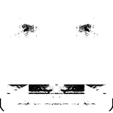 Grunge üst üste biniyor. Soyut siyah-beyaz vektör arkaplanı. Çatlak, leke ve noktalarda kirli desenli tek renkli klasik yüzey. Karanlık korku tarzında eski bir duvar.