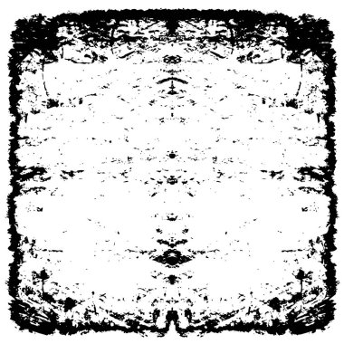 Grunge üst üste biniyor. Soyut siyah-beyaz vektör arkaplanı. Çatlak, leke ve noktalarda kirli desenli tek renkli klasik yüzey. Karanlık korku tarzında eski bir duvar.