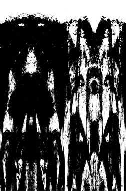 Grunge üst üste biniyor. Soyut siyah-beyaz vektör arkaplanı. Çatlak, leke ve noktalarda kirli desenli tek renkli klasik yüzey. Karanlık korku tarzında eski bir duvar.