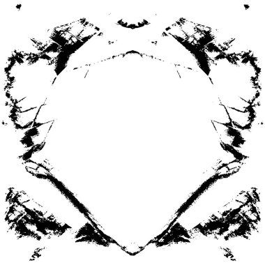 Grunge üst üste biniyor. Soyut siyah-beyaz vektör arkaplanı. Çatlak, leke ve noktalarda kirli desenli tek renkli klasik yüzey. Karanlık korku tarzında eski bir duvar.