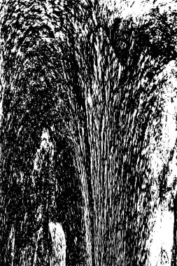 Grunge üst üste biniyor. Soyut siyah-beyaz vektör arkaplanı. Çatlak, leke ve noktalarda kirli desenli tek renkli klasik yüzey. Karanlık korku tarzında eski bir duvar.