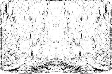 Grunge dikey olarak simetrik siyah beyaz doku. Tek renkli yıpranmış kaplama deseni. 