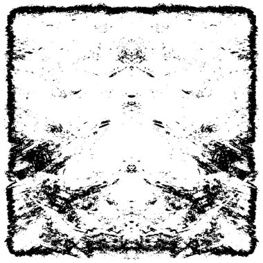 Grunge üst üste biniyor. Soyut siyah-beyaz vektör arkaplanı. Çatlak, leke ve noktalarda kirli desenli tek renkli klasik yüzey. Karanlık korku tarzında eski bir duvar.