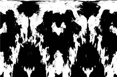 Grunge üst üste biniyor. Soyut siyah-beyaz vektör arkaplanı. Çatlak, leke ve noktalarda kirli desenli tek renkli klasik yüzey. Karanlık korku tarzında eski bir duvar.