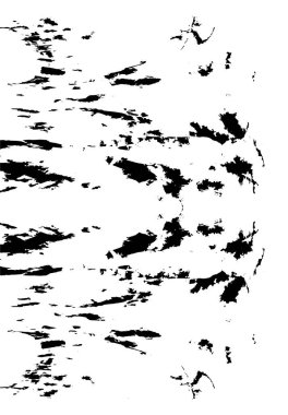 Grunge üst üste biniyor. Soyut siyah-beyaz vektör arkaplanı. Çatlak, leke ve noktalarda kirli desenli tek renkli klasik yüzey. Karanlık korku tarzında eski bir duvar.