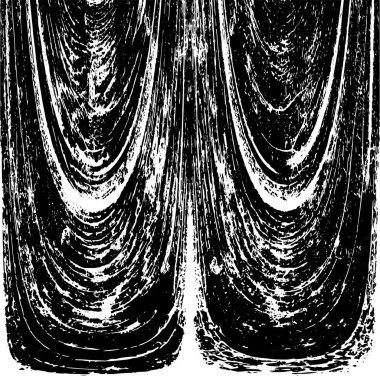 Grunge dikey olarak simetrik siyah beyaz doku. Tek renkli yıpranmış kaplama deseni. 