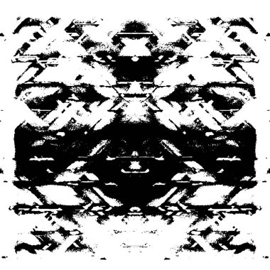 Grunge üst üste biniyor. Soyut siyah-beyaz vektör arkaplanı. Çatlak, leke ve noktalarda kirli desenli tek renkli klasik yüzey. Karanlık korku tarzında eski bir duvar.