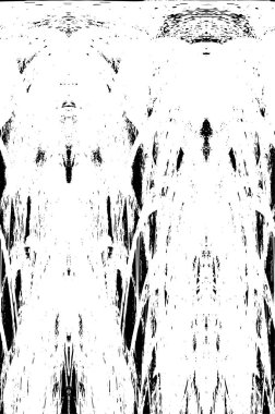 Grunge üst üste biniyor. Soyut siyah-beyaz vektör arkaplanı. Çatlak, leke ve noktalarda kirli desenli tek renkli klasik yüzey. Karanlık korku tarzında eski bir duvar.