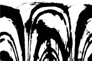 Grunge üst üste biniyor. Soyut siyah-beyaz vektör arkaplanı. Çatlak, leke ve noktalarda kirli desenli tek renkli klasik yüzey. Karanlık korku tarzında eski bir duvar.