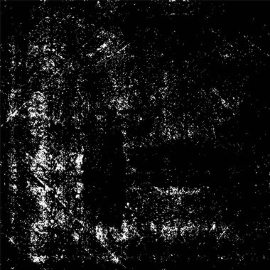 Grunge üst üste biniyor. Soyut siyah-beyaz vektör arkaplanı. Çatlak, leke ve noktalarda kirli desenli tek renkli klasik yüzey. Karanlık korku tarzında eski bir duvar.