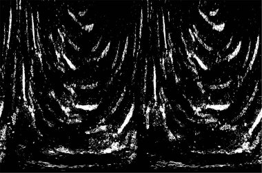 Grunge üst üste biniyor. Soyut siyah-beyaz vektör arkaplanı. Çatlak, leke ve noktalarda kirli desenli tek renkli klasik yüzey. Karanlık korku tarzında eski bir duvar.