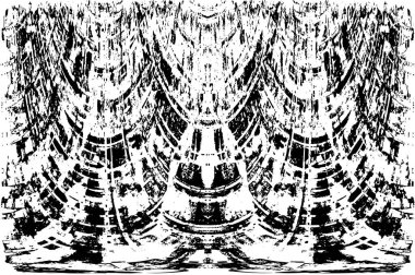 Grunge dikey olarak simetrik siyah beyaz doku. Tek renkli yıpranmış kaplama deseni. 