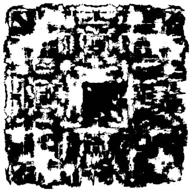 Grunge üst üste biniyor. Soyut siyah-beyaz vektör arkaplanı. Çatlak, leke ve noktalarda kirli desenli tek renkli klasik yüzey. Karanlık korku tarzında eski bir duvar.