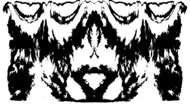 Grunge dikey olarak simetrik siyah beyaz doku. Tek renkli yıpranmış kaplama deseni. 