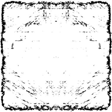 Grunge üst üste biniyor. Soyut siyah-beyaz vektör arkaplanı. Çatlak, leke ve noktalarda kirli desenli tek renkli klasik yüzey. Karanlık korku tarzında eski bir duvar.