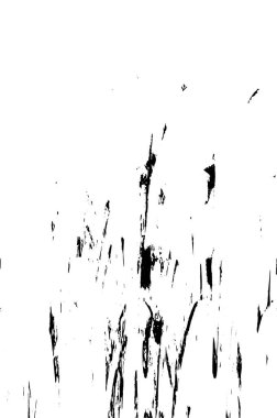Grunge üst üste biniyor. Soyut siyah-beyaz vektör arkaplanı. Çatlak, leke ve noktalarda kirli desenli tek renkli klasik yüzey. Karanlık korku tarzında eski bir duvar.