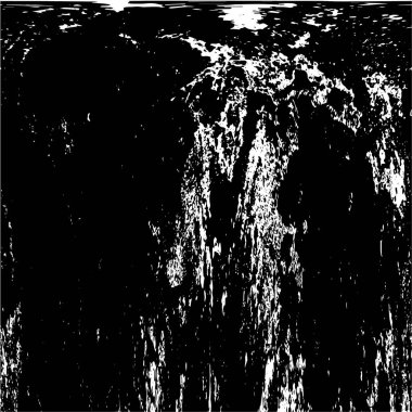 Grunge üst üste biniyor. Soyut siyah-beyaz vektör arkaplanı. Çatlak, leke ve noktalarda kirli desenli tek renkli klasik yüzey. Karanlık korku tarzında eski bir duvar.