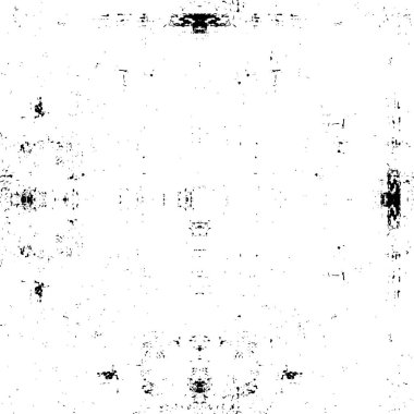 Grunge üst üste biniyor. Soyut siyah-beyaz vektör arkaplanı. Çatlak, leke ve noktalarda kirli desenli tek renkli klasik yüzey. Karanlık korku tarzında eski bir duvar.