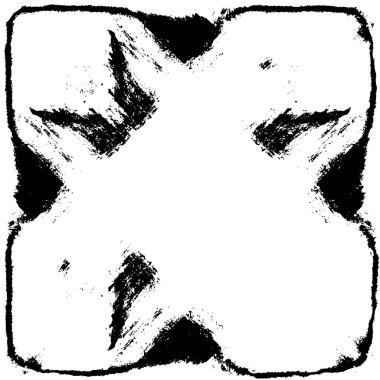 Grunge üst üste biniyor. Soyut siyah-beyaz vektör arkaplanı. Çatlak, leke ve noktalarda kirli desenli tek renkli klasik yüzey. Karanlık korku tarzında eski bir duvar.