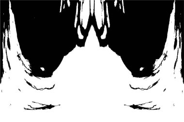 Grunge üst üste biniyor. Soyut siyah-beyaz vektör arkaplanı. Çatlak, leke ve noktalarda kirli desenli tek renkli klasik yüzey. Karanlık korku tarzında eski bir duvar.