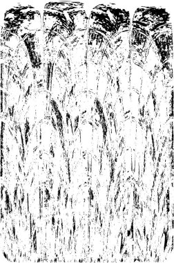 Grunge üst üste biniyor. Soyut siyah-beyaz vektör arkaplanı. Çatlak, leke ve noktalarda kirli desenli tek renkli klasik yüzey. Karanlık korku tarzında eski bir duvar.