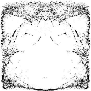 Grunge üst üste biniyor. Soyut siyah-beyaz vektör arkaplanı. Çatlak, leke ve noktalarda kirli desenli tek renkli klasik yüzey. Karanlık korku tarzında eski bir duvar.