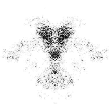 Grunge üst üste biniyor. Soyut siyah-beyaz vektör arkaplanı. Çatlak, leke ve noktalarda kirli desenli tek renkli klasik yüzey. Karanlık korku tarzında eski bir duvar.